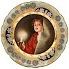 A Rare and Exceptional Art Nouveau Royal Vienna Porcelain Plate by Wagner