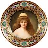 A Rare and Exceptional Royal Vienna Porcelain Plate of ""Nadia"" by Wagner