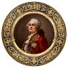 Rare and Exceptional Royal Vienna Porcelain Plate of ""King Louis XVI"" by Wagner