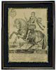 C.1630 French Louis XIII Equestrian Engraving