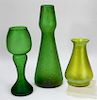 3 Attr. Loetz Bohemian Czech Art Glass Vases