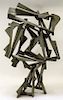 Joel Perlman Abstract Bronze Grey Spirit Sculpture