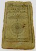 1790 North American Calendar Rhode Island Almanac