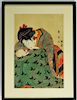 Japanese Gazing Geisha Woodblock Print