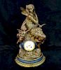 19TH C. FRENCH BRONZE FIGURAL CLOCK MARKED PARIS