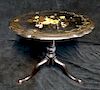 19TH C. DECORATED PAPIER MACHE OVAL TABLE 