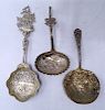 3 ORNATE SILVER SPOONS (1 800 SILVER)