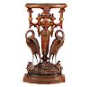 American Victorian Crane Form Pedestal, attributed to Herter Brothers