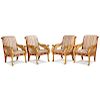 Four Regency Style Armchairs 