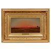 Martin Johnson Heade (1819- 1904) Painting, "Sunset"