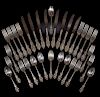 32 Piece Wallace Sterling Flatware, "Grand Victorian", 39 ozt