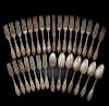 Assembled Set of Coin Silver Flatware, 54.82 ozt