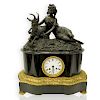 19C French Bronze Mantle Clock