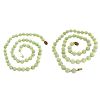Two Vintage Jade Bead Necklaces