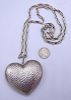 LARGE STERLING HEART & CHAIN 3.7 oz