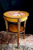 LOUIS XV STYLE INLAID MARBLE TOP CIRCULAR TABLE