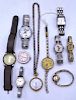 LOT 9 VINTAGE WATCHES