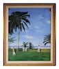 Early Florida Painting, GOLFING in Miami