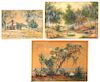 (3) Early Florida Watercolors, Landscape, Signed