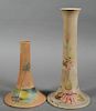 (2) GRAACK & SON Vases or Candlesticks, Palm Trees