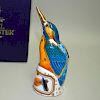 ROYAL WORCESTER PORCELAIN KINGFISHER CANDLE SNUFFER