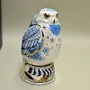 ROYAL WORCESTER PORCELAIN SNOWY OWL CANDLE SNUFFER