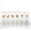 6 STUART BRUCE FEDERAL K9 FROSTED GLASS CUPS