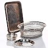 4 SILVER PLATE SERVING DISHES