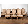 8 PC. ANTIQUED CASA CALIFORNIA STYLE DINING CHAIRS