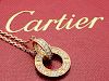 Cartier 18k Rose Gold Love Diamond Pendant Necklace