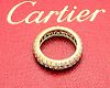 Cartier 18k Gold Diamond Eternity Band /Ring Size 4.5