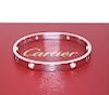 Cartier LOVE 18k White Gold 10 Diamond Bracelet Size 17