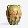 Jens Jensen for Rookwood, large Double Vellum vase with irises