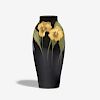 Sara Sax for Rookwood, Black Iris vase with pansies