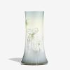 Sara Sax for Rookwood, large Iris Glaze vase with Queen Anne's Lace