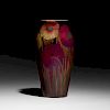 Kataro Shirayamadani for Rookwood, Flambe/Black Opal vase with poppies