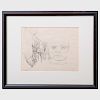 Frederico CastellÃ³n (1914-1971): Untitled;  Untitled (face); Untitled (iv); and Untitled (Nude)