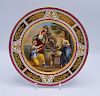ROYAL VIENNA PORCELAIN CABINET PLATE "3 MAIDENS" 