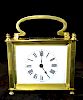 FRENCH CARRIAGE CLOCK IN LEATHER CASE: COUAILLET FRERES