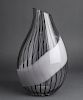 Livio Seguso Murano Art Glass Striped Vase