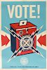 Shepard Fairey "Vote" 2008 Color Screenprint