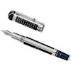 FOUNTAIN PEN MONTBLANC JOSEPH II PATRON OF ART LIMITED EDITION 597 / 888. 18K WHITE GOLD, .925 SILVER AND LACQUER, CA. 2012