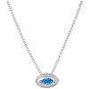 CHOKER AND PENDANT WITH  TOPAZ, MOTHER OF PEARL AND DIAMONDS. 18K WHITE GOLD