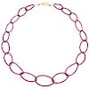 RUBIES NECKLACE WITH 22K YELLOW GOLD CLASP 
