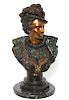 Rancoulet Signed Bronze Bust of a Nobleman