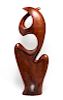 Luis Potosi Signed Modern Abstract Wood Sculpture