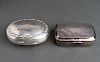 Sterling Silver Hinged Soap Box & Silver-Plate Box
