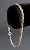 14K Gold Curb Snake-Chain Style Bracelet