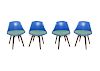 Mid-Century Modern Petit Swivel Chairs, 4