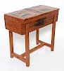 Rustic Knotty Pine Double Lift Top Work Table